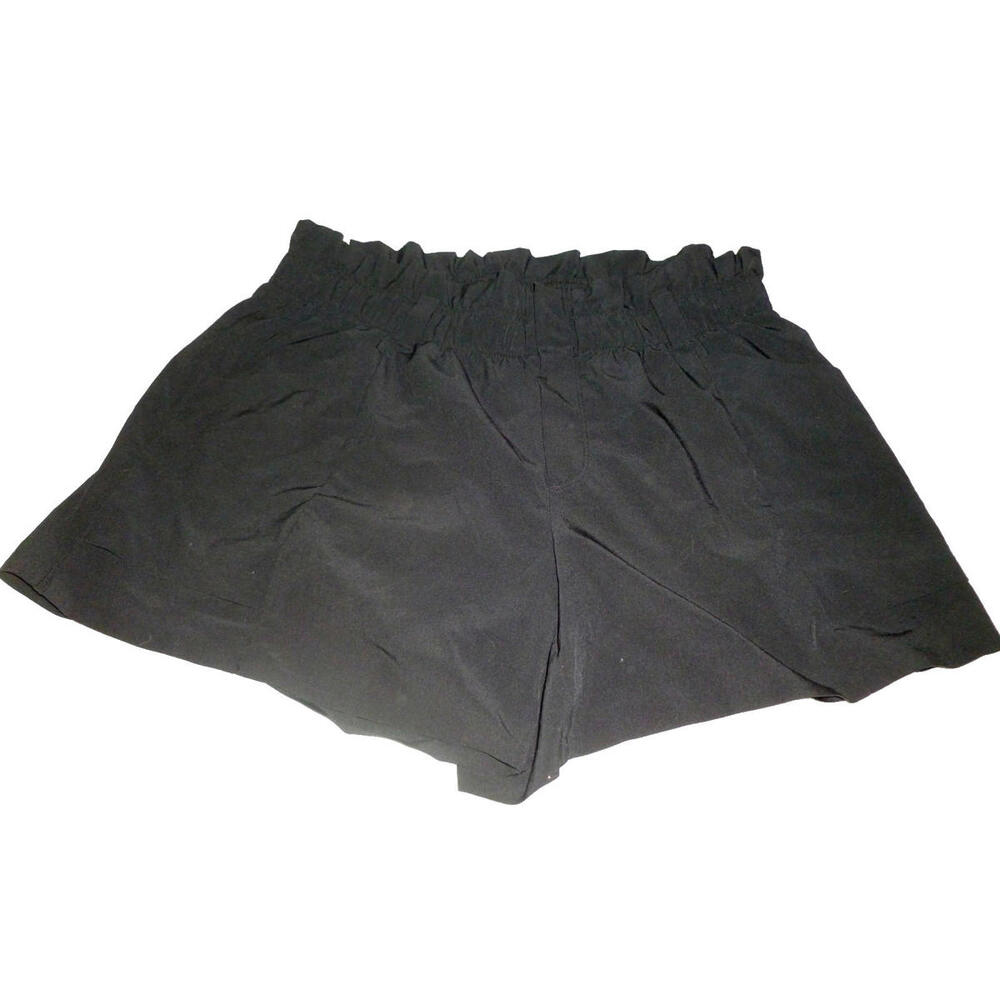 Athleta Women's Black Poly Spandex‎ Belt Loops Active Shorts sz 10